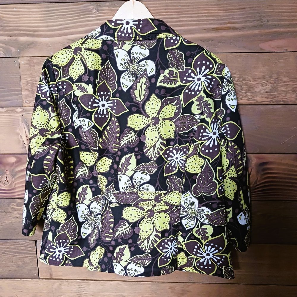 *SALE* NATURAL COTTON VEX Blazer muted tones 3/4 sleeve SZ 14 like new - Picture 9 of 10